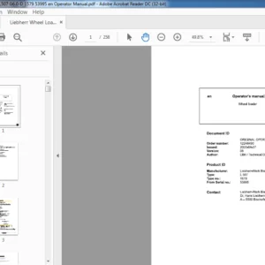 Liebherr Wheel Loaders L507 G6.0-D 1579 53995 en Operator Manual - PDF DOWNLOAD