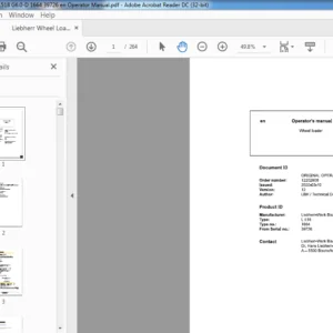 Liebherr Wheel Loaders L518 G6.0-D 1664 39726 en Operator Manual - PDF DOWNLOAD