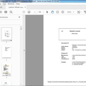 Liebherr Wheel Loaders L566 G6.1-D 1758 48644 en Operator Manual - PDF DOWNLOAD