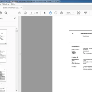 Liebherr Wheel Loaders L580 US G6.1-D 1762 48644 enOperator Manual - PDF DOWNLOAD
