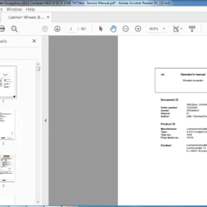 Liebherr Wheels & Crawler Excavators A912 Compact G6.0-D IV-V 1506 74759en Operator's Manual - PDF DOWNLOAD