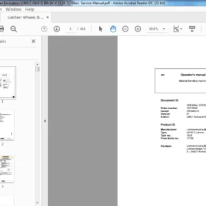 Liebherr Wheels & Crawler Excavators LH60 C G6.0-D IIIA-IV-V 1528 71766en Operator's Manual - PDF DOWNLOAD