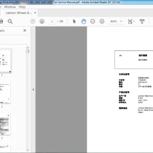 Liebherr Wheels & Crawler Excavators R922 G5.0-D IIIA 1442-1443 42827 en Operator's Manual - PDF DOWNLOAD
