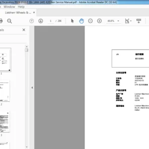 Liebherr Wheels & Crawler Excavators R924 G5.0-D IIIA 1444-1445 42836en Operators Manual - PDF DOWNLOAD
