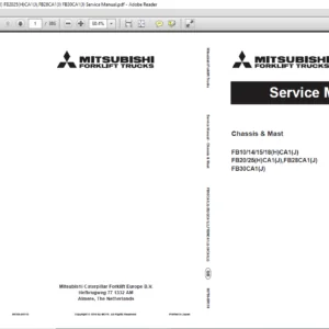 MITSUBISHI FORKLIFT FB10 14 15 18(H)CA1(J) FB20 25(H)CA1(J) FB28CA1(J) FB30CA1(J) TRUCK Service Manual