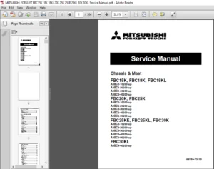 Mitsubishi FBC15K FBC18K FBC18KL FBC20K FBC25K FBC25KE FBC25KL FBC30K FBC30KL Service Manual