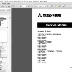 Mitsubishi FBC15K FBC18K FBC18KL FBC20K FBC25K FBC25KE FBC25KL FBC30K FBC30KL Service Manual