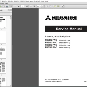 Mitsubishi FORKLIFT FB20K PAC FB25K PAC FB30K PAC FB35K PAC Service Manual
