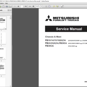 Mitsubishi Forklift FB10 14 15 18(H)CA FB20 25(H)CA FB28CA FB30CA Service Manual - PDF DOWNLOAD