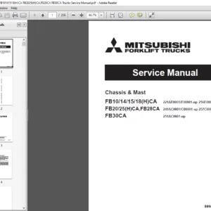 Mitsubishi Forklift FB10 14 15 18(H)CA FB20 25(H)CA,FB28CA FB30CA Trucks Service Manual - PDF DOWNLOAD