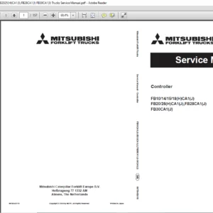Mitsubishi Forklift FB10 14 15 18(H)CA1(J) FB20 25(H)CA1(J),FB28CA1(J) FB30CA1(J) Service Manual - PDF DOWNLOAD