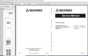Mitsubishi Forklift FB10 14 15 18(H)CA1(J) FB20 25(H)CA1(J),FB28CA1(J) FB30CA1(J) Service Manual  - PDF DOWNLOAD