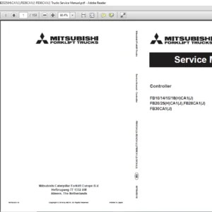 Mitsubishi Forklift FB10 14 15 18(H)CA1(J) FB20 25(H)CA1(J),FB28CA1(J) FB30CA1(J) Service Manual - PDF DOWNLOAD