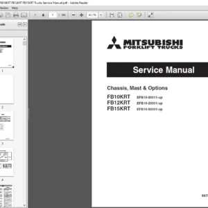 Mitsubishi Forklift FB10KRT FB12KRT FB15KRT Trucks Service Manual - PDF DOWNLOAD