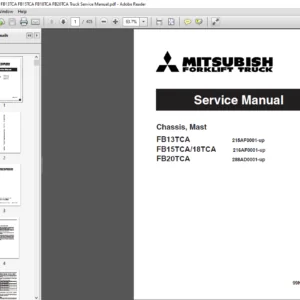Mitsubishi Forklift FB13TCA FB15TCA FB18TCA FB20TCA Truck Service Manual - PDF DOWNLOAD