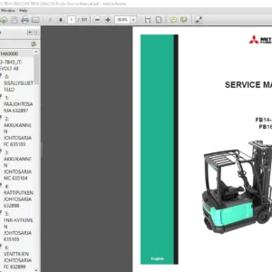 Mitsubishi Forklift FB14-20A(C)NT FB16-20A(C)N Service Manual - PDF DOWNLOAD
