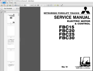 Service Manual for Mitsubishi FBC Series Motor & Control PDF