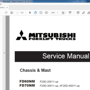 Mitsubishi Forklift FD60NM FD70NM MC Service Manual - PDF DOWNLOAD