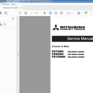 Mitsubishi Forklift FD70NH FD80NH FD100NH Service Manual - PDF DOWNLOAD