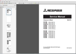 Mitsubishi Forklift FG15N FG18N FG20CN FG20N FG25N FG30N FG35N FD15N FD18N FD20CN FD20N FD25N FD30N FD35N Service Manual