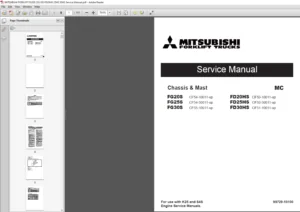 Mitsubishi Forklift FG20S FD20HS FG25S FD25HS FG30S FG30HS Service Manual - PDF DOWNLOAD