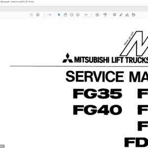 Mitsubishi Forklift FG35 FG40 FD35 FD40 FD45 FD50C FD50 Service Manual - PDF DOWNLOAD