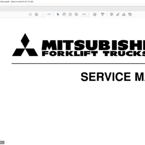Mitsubishi Forklift FGC15 FGC18 FGC20 FGC25 FGC30 Gasoline Engine Service Manual - PDF DOWNLOAD
