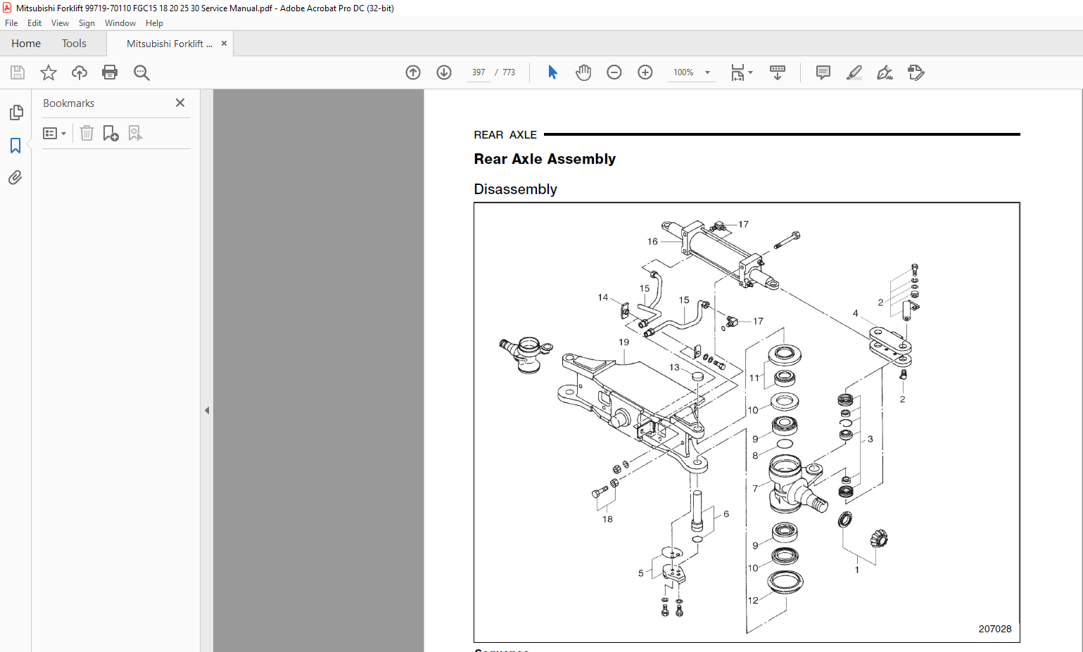 Mitsubishi Forklift FGC15 FGC18 FGC20 FGC25 FGC30 Trucks Service Manual ...