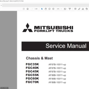 Mitsubishi Forklift FGC35K FGC40K FGC45K FGC55K FGC60K FGC70K Service Manual - PDF DOWNLOAD
