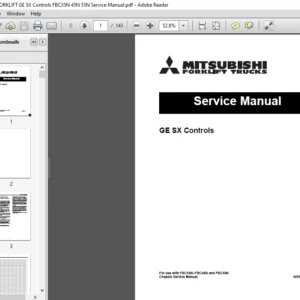 Mitsubishi Forklift GE SX Controls FBC45N FBC55N Service Manual - PDF DOWNLOAD