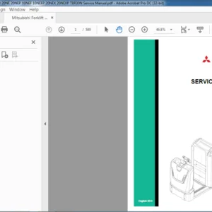 Mitsubishi Forklift OPB 20NE 20NEP 10NEF 10NEFP 20NEX 20NEXP TBR30N Service Manual - PDF DOWNLOAD