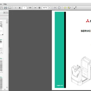 Mitsubishi Forklift OPB 20NE 20NEP 10NEF 10NEFP 20NEX 20NEXP TBR30N Trucks Service Manual