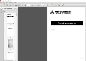 Mitsubishi Forklift PBVSBV Trucks Service Manual - PDF DOWNLOAD ...