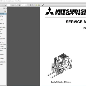 Mitsubishi Forklift S6S Diesel Engine FD35 thru FD50 FD60 & FD70 Trucks Service Manual - PDF DOWNLOAD