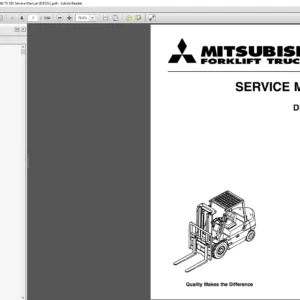 Mitsubishi Forklift S6S Diesel Engine FD35 thru FD50 FD60 & FD70 Service Manual