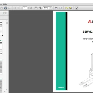 Mitsubishi Forklift SBP 10N2 12N2 12N2I 14N2 14N2I 16N2 16N2I 16N2S Service Manual - PDF DOWNLOAD