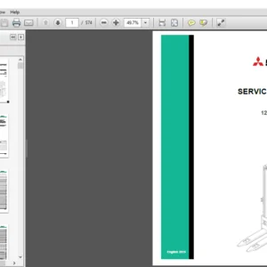 Mitsubishi Forklift SBP 12N 16N 16NI 20N Service Manual - PDF DOWNLOAD