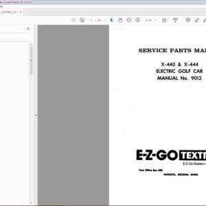 EZGO TEXTRON X-440 & X-444 ELECTRIC GOLF CAR SERVICE MANUAL - PDF DOWNLOAD