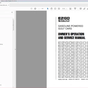 EZGO TEXTRON GX-444 GX- 40 GASOLINE POWERED VEHICLES SERVICE MANUAL - PDF DOWNLOAD