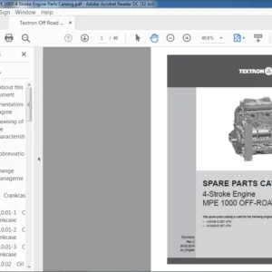 TEXTRON 4 STROKE ENGINE MPE 1000 OFF ROAD SPARE PARTS CATALOG MANUAL - PDF DOWNLOAD