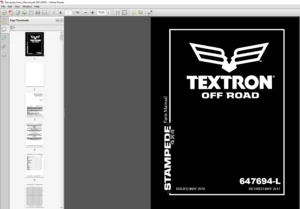 TEXTRON 647694-L STAMPEDE 900 SERVICE MANUAL (GASOLINE) - PDF DOWNLOAD