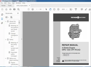 TEXTRON MOTORS 4-STROKE ENGINE MPE 1000 OFF- ROAD SERVICE MANUAL - PDF DOWNLOAD