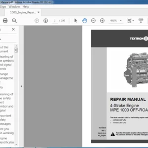 TEXTRON MOTORS 4-STROKE ENGINE MPE 1000 OFF- ROAD SERVICE MANUAL - PDF DOWNLOAD
