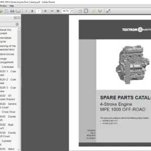 TEXTRON MOTORS 4-STROKE ENGINE MPE 1000 OFF-ROAD Spare Parts Catalog Manual  - PDF DOWNLOAD