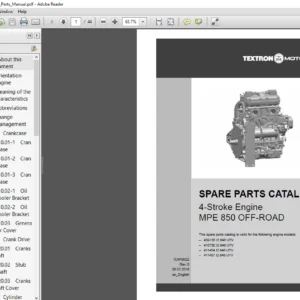 TEXTRON MOTORS 4-STROKE ENGINE MPE 850 OFF-ROAD Spare Parts Catalog Manual - PDF DOWNLOAD