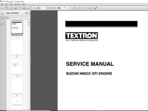 TEXTRON Suzuki 660CC EFI Engine Service Manual - PDF DOWNLOAD