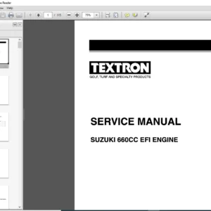 TEXTRON Suzuki 660CC EFI Engine Service Manual - PDF DOWNLOAD