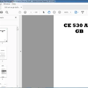 Terex CE 530 ATT GB Operators & Maintenance Manual B2044080 - PDF DOWNLOAD