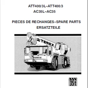 Terex PPM ATT400-3L-ATT400-3 AC35L-AC35 Spare Parts Catalog Manual - PDF DOWNLOAD
