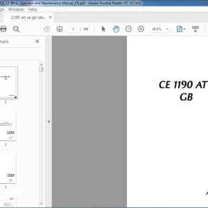 Terex PPM CE 1190 ATT GB Operators & Maintenance Manual A6044055 - PDF DOWNLOAD